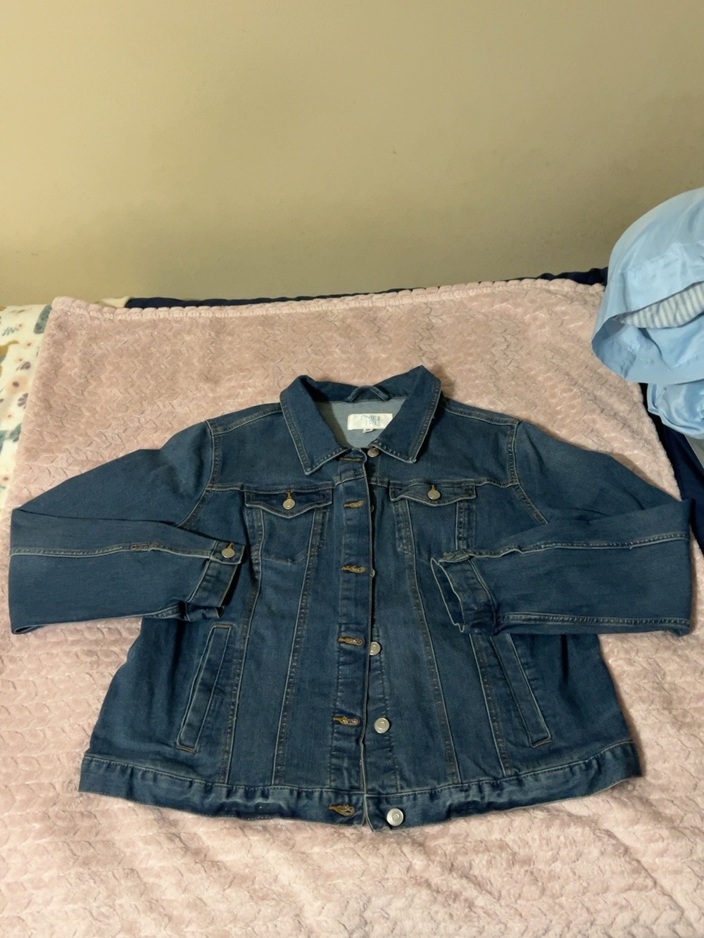 Time and Tru Dark Blue Denim Jacket - Women's Jean Jacket